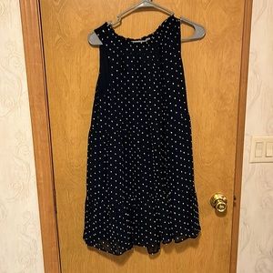 LOFT black polka dot dress size SP